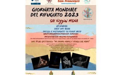 Oggi a Mineo il SAI “Vizzini MSNA” celebra la Giornata Mondiale del Rifugiato, con ALS MCL Sicilia e le Coop. ‘Opera Prossima’ e ‘San Francesco’. Previste una mostra e la pièce teatrale “Mi chiamo Maris e vengo dal mare”