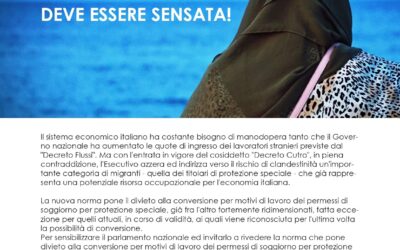 L’IMMIGRAZIONE VA REGOLATA MA LA REGOLA DEVE ESSERE SENSATA!