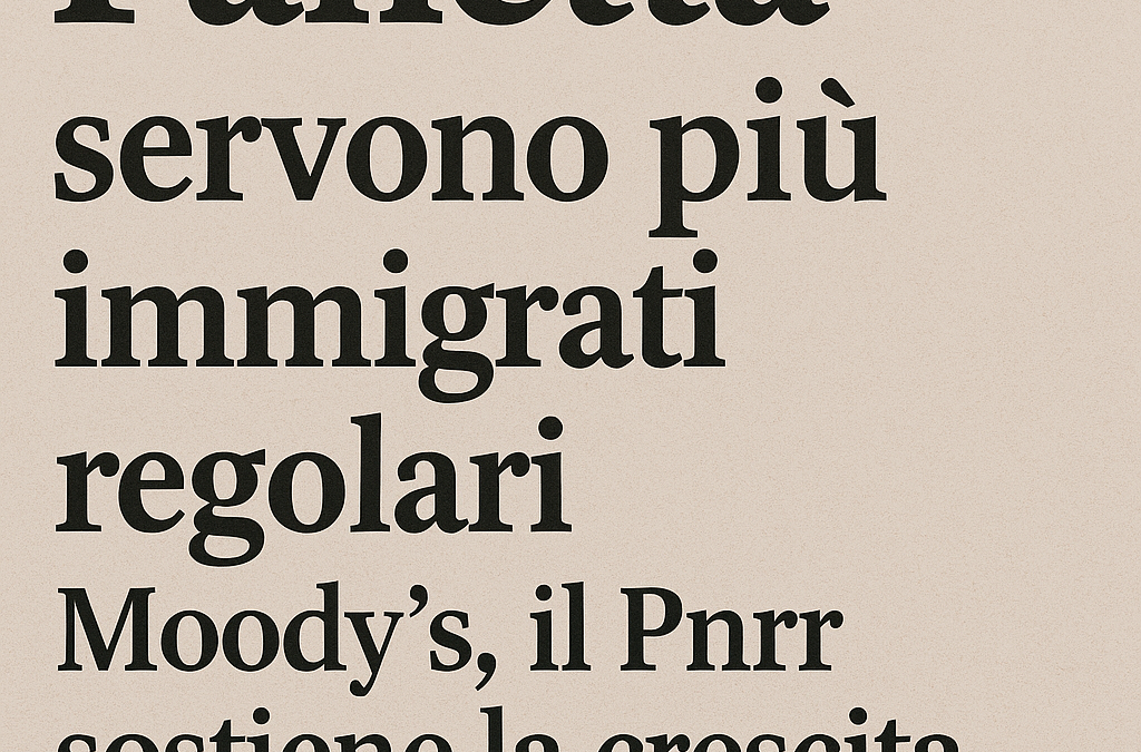 Panetta, servono più immigrati regolari. Moody’s, il Pnrr sostiene la crescita