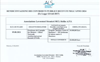 “Rendicontazione contributi pubblici ricevuti nell’anno 2024”