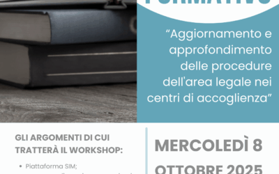 Workshop Formativo – Aggiornamento procedure area legale nei centri di accoglienza
