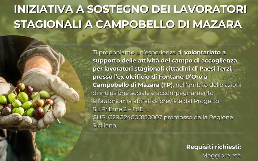 Als Mcl a sostegno dei lavoratori stagionali della provincia di Trapani